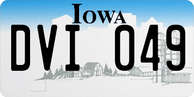IA license plate DVI049