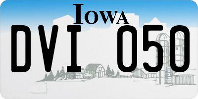 IA license plate DVI050