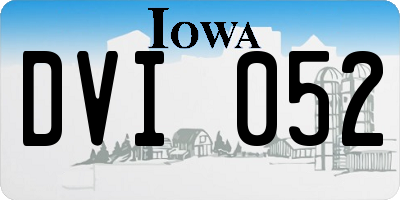 IA license plate DVI052