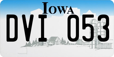 IA license plate DVI053