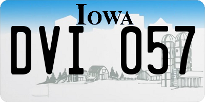 IA license plate DVI057