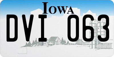 IA license plate DVI063