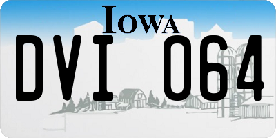 IA license plate DVI064