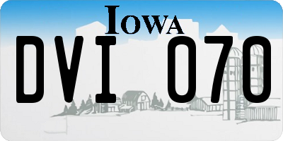 IA license plate DVI070