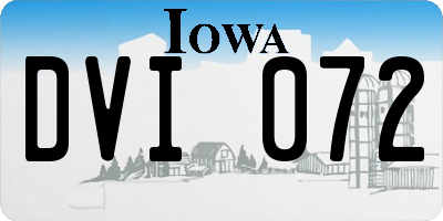 IA license plate DVI072