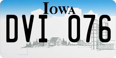 IA license plate DVI076