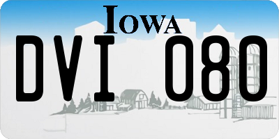 IA license plate DVI080