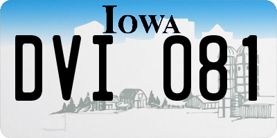IA license plate DVI081
