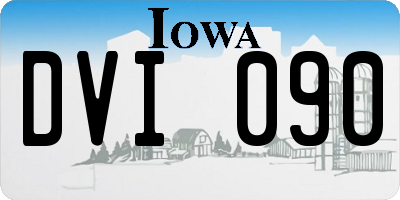 IA license plate DVI090