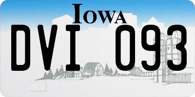 IA license plate DVI093