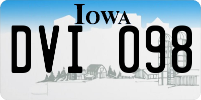 IA license plate DVI098