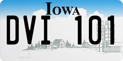 IA license plate DVI101