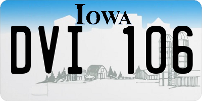IA license plate DVI106