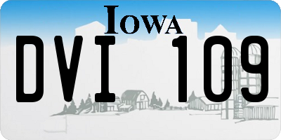 IA license plate DVI109