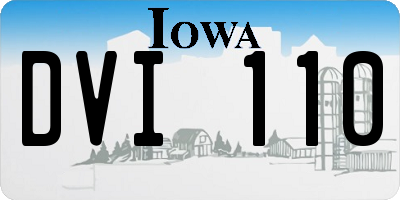 IA license plate DVI110