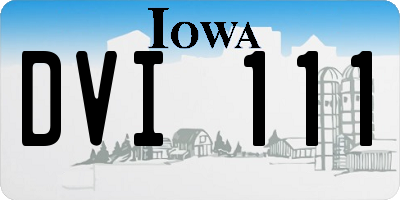 IA license plate DVI111