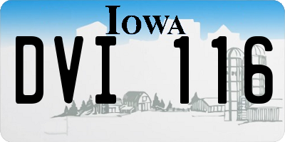 IA license plate DVI116