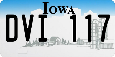 IA license plate DVI117