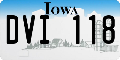 IA license plate DVI118