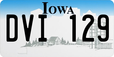 IA license plate DVI129