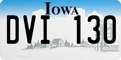 IA license plate DVI130