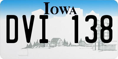 IA license plate DVI138