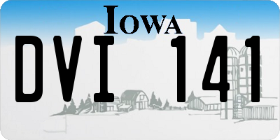 IA license plate DVI141
