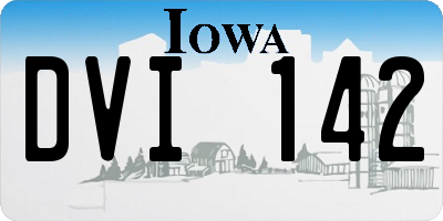 IA license plate DVI142