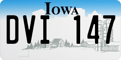 IA license plate DVI147