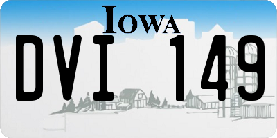 IA license plate DVI149