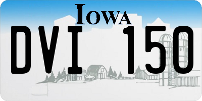 IA license plate DVI150