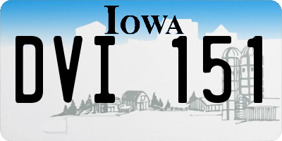 IA license plate DVI151