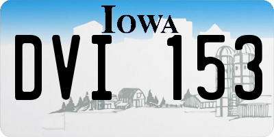 IA license plate DVI153