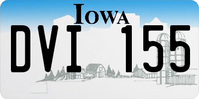 IA license plate DVI155