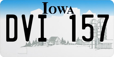 IA license plate DVI157