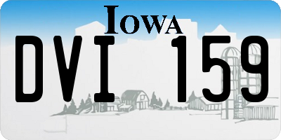 IA license plate DVI159