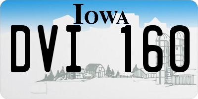 IA license plate DVI160
