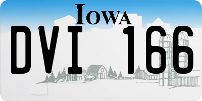 IA license plate DVI166