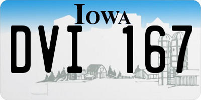 IA license plate DVI167