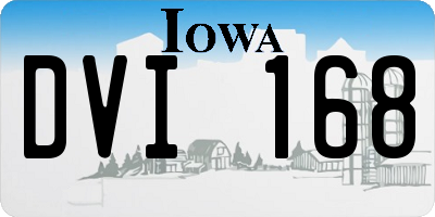 IA license plate DVI168