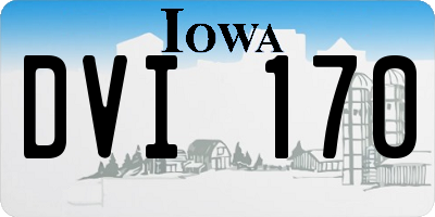 IA license plate DVI170