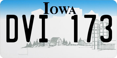 IA license plate DVI173