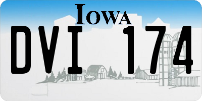 IA license plate DVI174