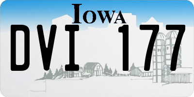 IA license plate DVI177