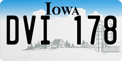 IA license plate DVI178