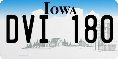 IA license plate DVI180