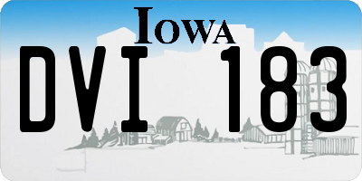 IA license plate DVI183