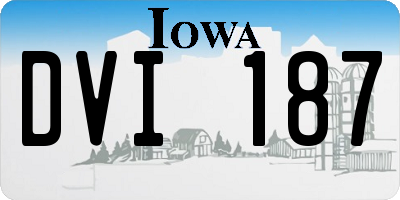 IA license plate DVI187