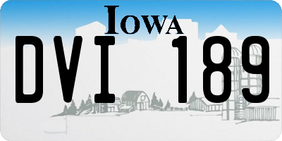 IA license plate DVI189