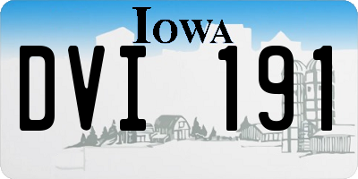 IA license plate DVI191